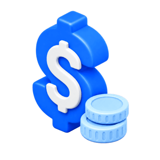 3D sales revenue icon